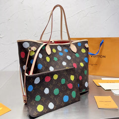 Neverfull Colorful Polka Dot Shopping Bag