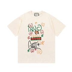 Cute graffiti print T-shirt