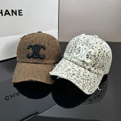 Personalized embroidered leopard cap