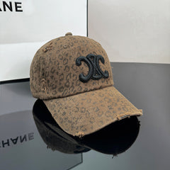 Personalized embroidered leopard cap