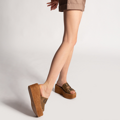 Canvas Woody Platform Sandals