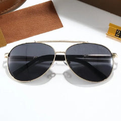 6 Colors Double Bridge Metal Frame Watermark Lens Sunglasses