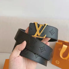 2 Colors luxury printed letter leather belt