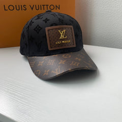 Monogram Metal Letter Print Baseball Cap