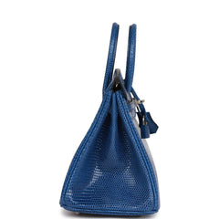 HE&ME Birkin 25 Bleu Saphir Lizard Palladium Hardware