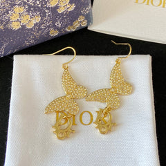 Butterfly Letters Drop Earrings