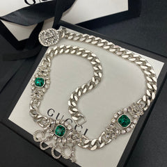 Emerald Chain Necklace