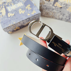 Belt in gold-finish metallic calfskin