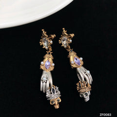 Retro Crown Skull Elements Set