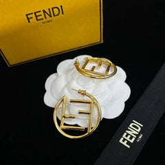 Gold Letter Big Hoop Earrings