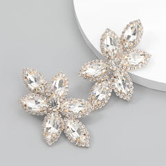 Sparkling Diamond Leaf Dinner Party Earrings