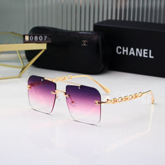 Fashionable watermark metal frame sunglasses