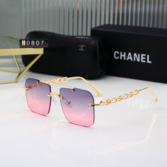 Fashionable watermark metal frame sunglasses