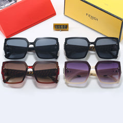 Fashionable square frame four-color unisex sunglasses