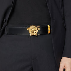 Men's Retro Pattern Metallic Medusa Belt