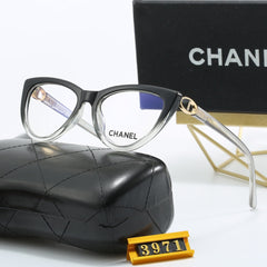 Cat-eye gold logo sunglasses