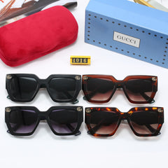 Fashionable wide temple sunglasses