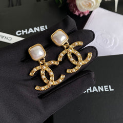 Chic and Elegant Logo Drop Earrings