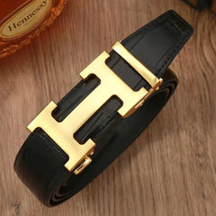 3 Colors Classic Alphabet Buckle Leather Belt