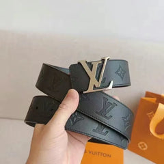 2 Colors luxury printed letter leather belt