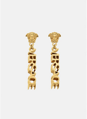 Logo Letter Drop Earrings