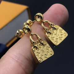 Fashion Tote Bag Drop Earrings