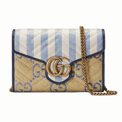 Marmont series raffia chain bag