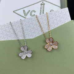 Clover Full Diamond Necklace