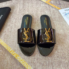 Classic Gold Signature Flat Slippers