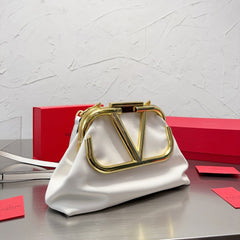 Shoulder Clutch Bag in Calfskin