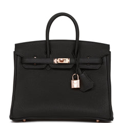 HE&ME Birkin 25 Black Togo Rose Gold Hardware