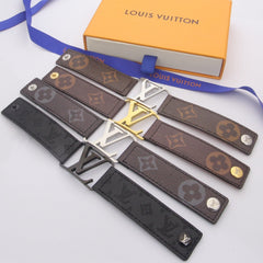 Printed Cutout Logo Leather Bracelet