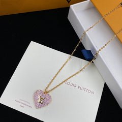 Pink Diamond Heart Necklace