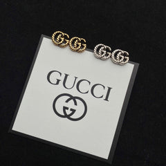 Double G Thread Design Stud Earrings