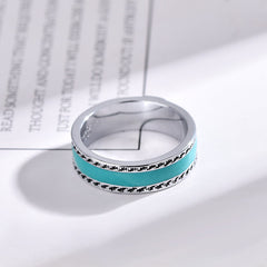 Blue Enamel Ring