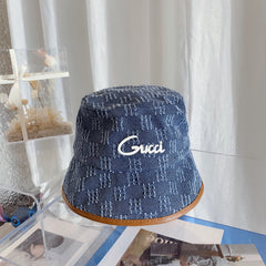 Embroidered Letter Cowboy Bucket Hat