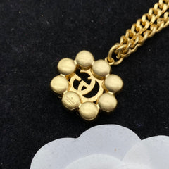 Double G Pearl Flower Necklace