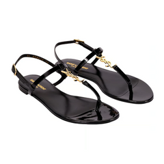 Logo-embellished leather slingback sandals