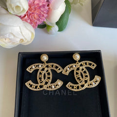 Elegant Cutout Alphabet Earrings