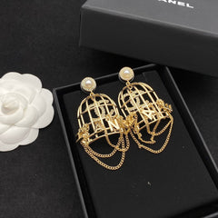 Birdcage Chain Earrings