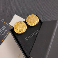 Vintage Round Embossed Earrings