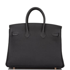 HE&ME Birkin 25 Black Togo Rose Gold Hardware