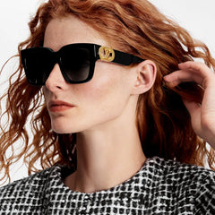 Classic Link Print Cutout Sunglasses