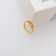 Letters Diamond Ring