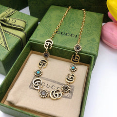 Luxury GG  Flower Necklace