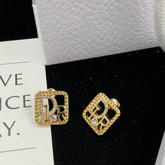 Versatile Letter Square Stud Earrings