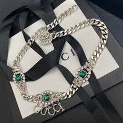 Emerald Chain Necklace