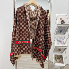 Classic Full Logo Jacquard Warm Scarf Shawl