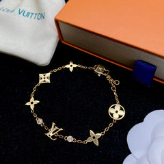 Classic Diamond Monogram Flower Bracelet