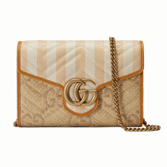 Marmont series raffia chain bag